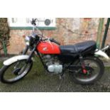 Honda 125cc Trail Motorcycle. First Registered 27/02/1976. 41,428 miles. Complete bike well used. V5