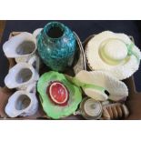 A group of mixed English ceramics to include: Langley Mill, Falcon Ware, Carlton ware, Macintrye,