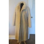 A fur coat in blonde mink 1960s with a beige lining (as new) full length. (1)