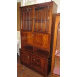 A 20th Century mahogany fall front bureau bookcase. 181cm H x 102cm W x 37cm D;