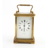 A 19th century French brass carriage clock, A. Stowell & Co Boston