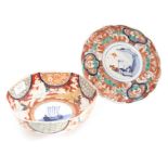 Japanese Imari bowl and dish (2)