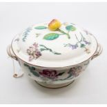 A large tureen and cover, stamped Gien, transfer printed and painted with flowers and insects