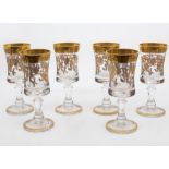 A set of six gilded wine glasses (6)