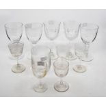 20th century glasses, including etched glass (11)