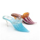 A pair of Murano glass slippers