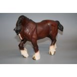 A Beswick Large Action Sire horse, model number 2578, brown matt glaze