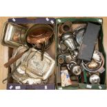 **WITHDRAWN** Silver plated wares including food servers, fruit baskets, along with a collection