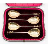 ***AWAY***A set of four early 20th Century silver-gilt with Apostle spoons depicting St Philip, St