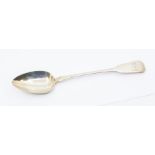 A George IV silver fiddle pattern basting spoon, engraved with intials, by John, Henry & Charles