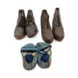 19th Century children's Continental clog sheos, and early 20th Century children's Greek shoes