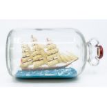 A 20th Century large ship in bottle