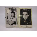 Two Framed Elvis Collector Cards. Both Cards Show Signs of tear and creasing and slight damage