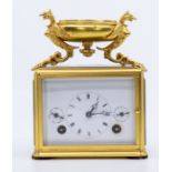 Moser, Paris, a mid 19th Century gilt metal bracket clock, (originally part of a larger component/