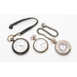 A silver half hunter topwind pocket watch, the white enamel dial marked Wilson & Sharp, Edinburgh,