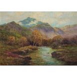 Alfred Fontville de Breanski (British, 1877-1957), Autumn in Glen Finglas, titled and signed