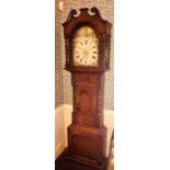 A Victorian welsh oak and mahogany 8-day longcase clock by John Griffiths (1868-1904), Carnarvon,