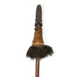 Tribal Maori interest. a late 19th Century Taiaha - or Maori long staff spear - the head having