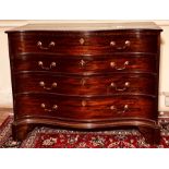 A George III mahogany serpentine dressing chest, circa 1770, in the manner of Thomas Chippendale,