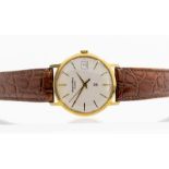 Mappin & Webb, a 1980's gents 9ct gold Mappin & Webb wristwatch, 3cm circular champagne dial with