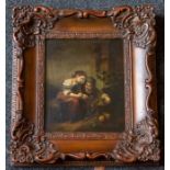 European School, 19th Century, the fruit gatherers, oil on metal, 23 by 19cm, framed Provenance: