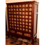 A late 18th or early 19th century century hardwood Chinese Apothecary cabinet in large proprtions,