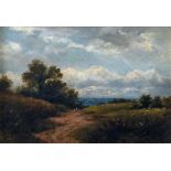 William Lakin Turner (British, 1867-1936), Nr Kirk Ireton, Derbyshire, titled verso, oil on