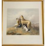 Highland Dogs, hand-coloured engraving with etching, engraved by Alfred Lucas after Sir Edwin