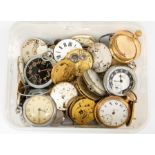 Collection of pocket watches, all spare and repair, including 14ct plated cases AF