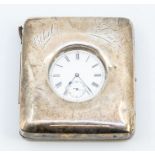 A George V silver watch case Birmingham 1913 by  Adie & Lovekin, engraved to fron Ethel Tim, size