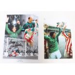 A signed 1972 FA Cup Final photograph, signed by Gordon Banks; together with a signed 16" x 12"