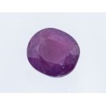An oval cut Ruby, 6.61 cts, 5.84 x 9.91 x 11.33mm, as per IDT certificate no: 01155035