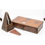 A collectors lot to include a metronome and Victorian scales box