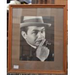 Two Black & White framed photographs of American 1930/40s actors W C Fields and Edward G Robinson (