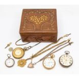 A collection of four vintage open faced pocket watches, to include a silver Improved Patent, a