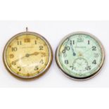 Two Jaeger LeCoultre military pocket watches, white metal cases, GE50 AP3477 and GSTP F016484,