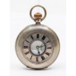 An early 20th Century silver Camerer Kuss & Co London  half hunter pocket watch, engine turned