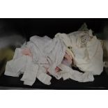 An assorted collection of vintage blouses to include 1920's cotton; in cotton 1930's in crepe and