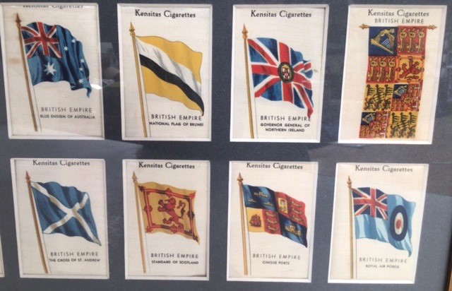 Kensitas cigarette silks of British Empire Flags, 48 in glazed and gilt frame. 30 x 18 inches. - Image 2 of 2