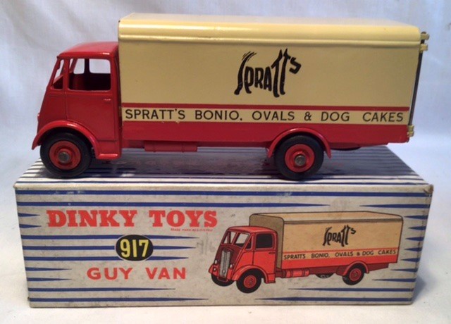 Dinky: A boxed Dinky Supertoys, Guy Van with Spratt’s livery. In excellent original condition,