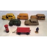 Dinky: A collection of assorted Dinky vehicles to include Austin Taxi, Bedford Kodak Van, Estate