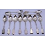 A set of 12 Silver Exeter, circa 1881 spoons