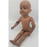 A Scarce early 20th cent Schoenhut USA jointed Wooden doll