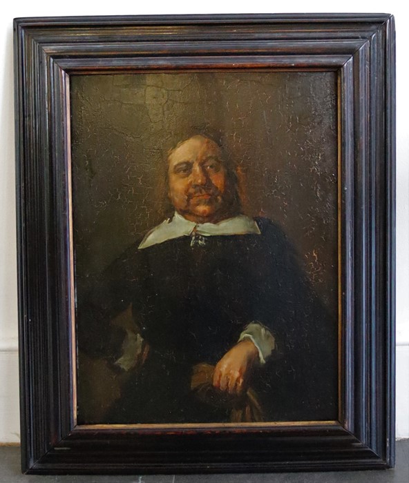 An interesting 18th cent oil on panel portrait study  58cm by 48cm including frame - Image 2 of 5