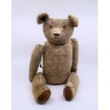 An early 20th cent Teddy bear with inset glass eyes