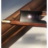 A Fine violin bow by Eugene Sartory , 50g no hair, no lapping 74cm long  Provenance from a