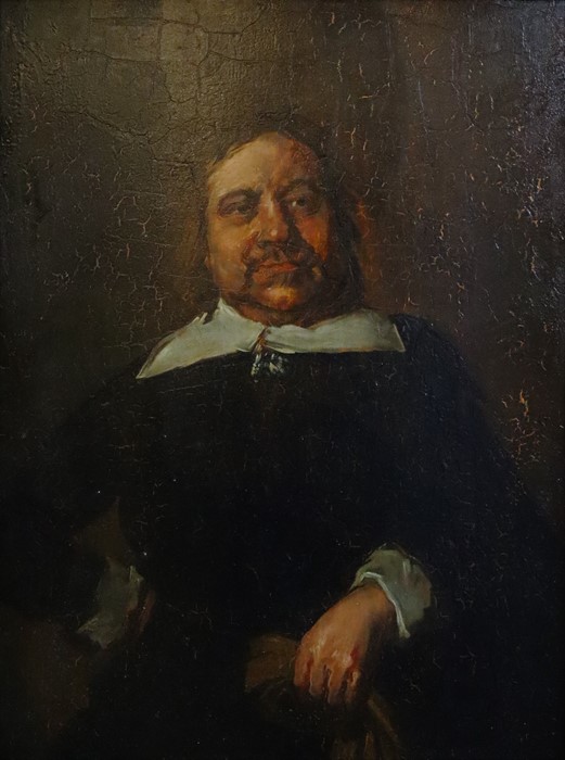 An interesting 18th cent oil on panel portrait study  58cm by 48cm including frame - Image 3 of 5