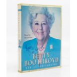 Betty Boothroyd (Baroness Boothroyd), a signed cassette for her audio book: Boothroyd, Betty The