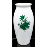 An Austrian handpainted Viennese Wien baluster china vase, painted with flowers, blue factory mark