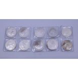 10 x silver assorted coins (1oz) 999